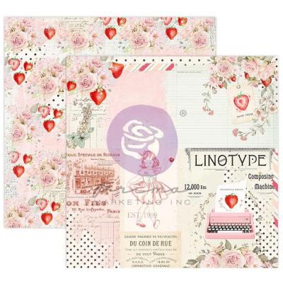 Prima Marketing Strawberry Milkshake Designpapier - Sweet Pink